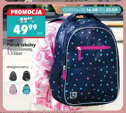 Biedronka Plecak szkolny dwukomorowy Looż 1-3 klasa oferta