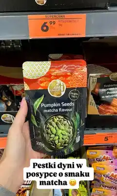 Biedronka Pestki dyni o smaku matcha Asia Flavours oferta