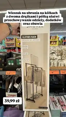 Biedronka Wieszak na ubrania na kółkach Smukee Home oferta