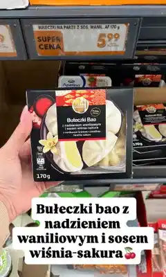 Biedronka Bułeczki bao Asia Flavours z nadzieniem waniliowym i sosem wiśnia-sakura oferta