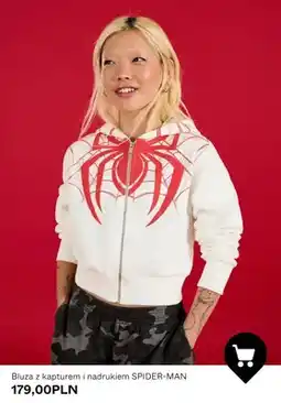 Bershka Bluza z kapturem i nadrukiem Spider-Man oferta