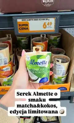 Biedronka Puszysty serek twarogowy Almette Matcha & Kokos oferta