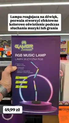 Biedronka Lampa muzyczna RGB Hykker Gamer oferta