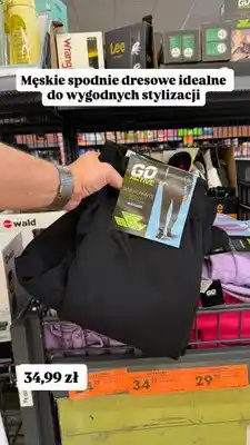 Biedronka Spodnie dresowe męskie Go Active oferta
