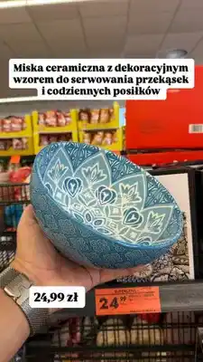Biedronka Miska ceramiczna z dekoracyjnym wzorem oferta