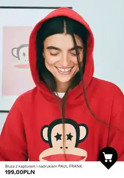 Bershka Bluza z kapturem i nadrukiem Paul Frank oferta