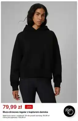 4F Bluza dresowa regular z kapturem damska oferta