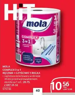 Selgros MOLA COMPLEX 3 w 1 RĘCZNIK + CZYŚCIWO 1 ROLKA oferta