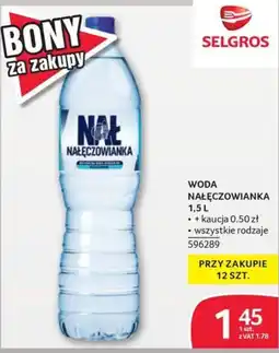 Selgros Woda Nałęczowianka oferta