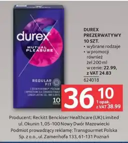 Selgros Durex Prezerwatywy Mutual Pleasure oferta