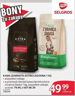 Selgros Kawa Ziarnista Astra Łagodna oferta