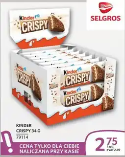 Selgros Kinder Crispy oferta