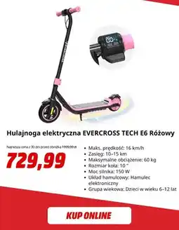 Media Markt Hulajnoga elektryczna Evercross Tech E6 różowy oferta