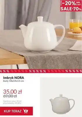 Imbryk Nora biały 18x14x13 cm