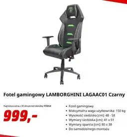 Media Markt Fotel gamingowy Lamborghini LAGAAC01 czarny oferta