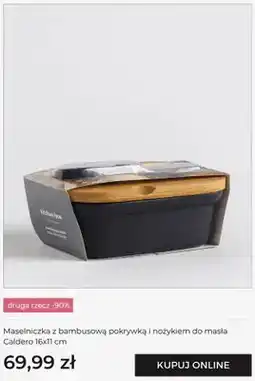 Home&You Maselniczka z bambusową pokrywką i nożykiem do masła Caldero 16x11 cm home & you oferta