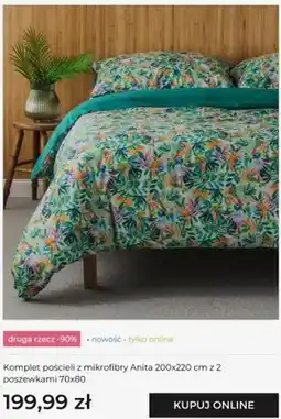Home&You Komplet pościeli z mikrofibry Anita 200x220 cm z 2 poszewkami 70x80 home & you oferta