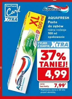 Kaufland Pasta do zębów Aquafresh Triple Protection Mild & Minty oferta
