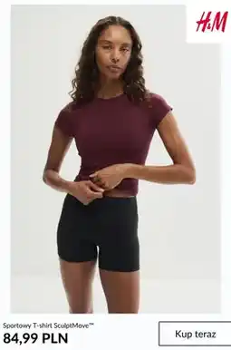 H&M Sportowy t-shirt SculptMove H & M oferta