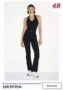H&M Rozszerzane legginsy sportowe Seamless DryMove H & M oferta