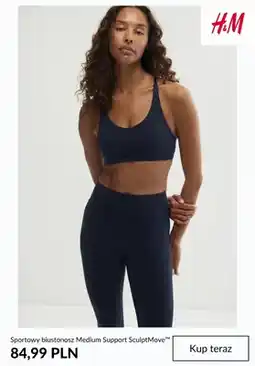 H&M Sportowy biustonosz Medium Support SculptMove H & M oferta