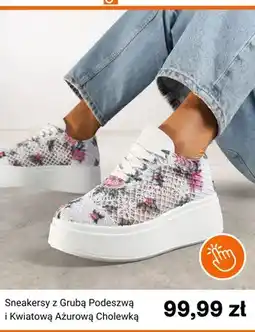 Born2be Sneakersy z grubą podeszwą i kwiatową ażurową cholewką born2be oferta