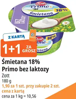 E.Leclerc Śmietana 18% Primo bez laktozy Zott oferta