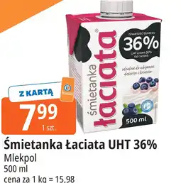 E.Leclerc Śmietanka Łaciata UHT 36% Mlekpol oferta