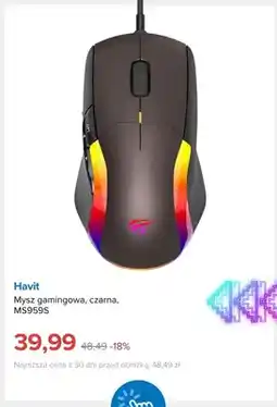 Smyk Mysz gamingowa czarna Havit MS959S oferta