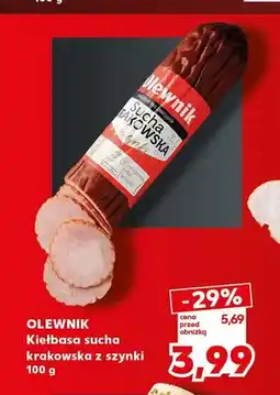Kaufland Kiełbasa sucha krakowska z szynki Olewnik oferta