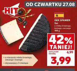 Kaufland Ser z mleka krowiego koziego owczego Der Spanier oferta