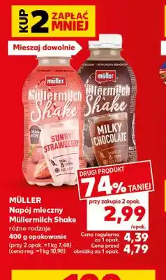 Kaufland Napój mleczny Müllermilch Shake Sunny Strawberry Müller oferta