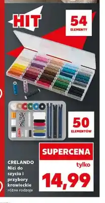 Kaufland Nici do szycia i przybory krawieckie Crelando oferta