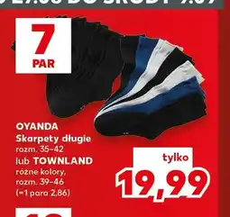 Kaufland Skarpety długie 7-pak Townland oferta