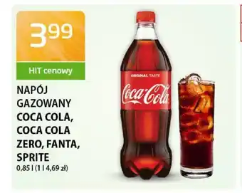 ABC Napój gazowany Coca Cola, Coca Cola Zero, Fanta, Sprite 850ml oferta