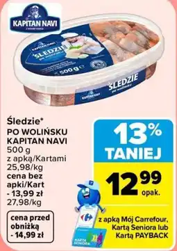 Carrefour Śledzie po wolińsku Kapitan Navi oferta