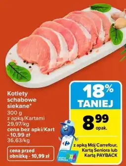 Carrefour Kotlety schabowe siekane* oferta