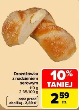 Carrefour Drożdżówka z nadzieniem serowym oferta