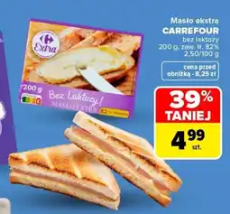 Carrefour Masło ekstra CARREFOUR bez laktozy oferta