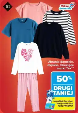 Carrefour Ubrania damskie, męskie, dziecięce marki Tex oferta