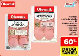Carrefour Kiełbasa sucha żywiecka z szynki oferta