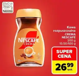 Carrefour Kawa rozpuszczalna NESCAFE CREMA oferta