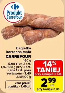 Carrefour Bagietka korzenna mała CARREFOUR oferta