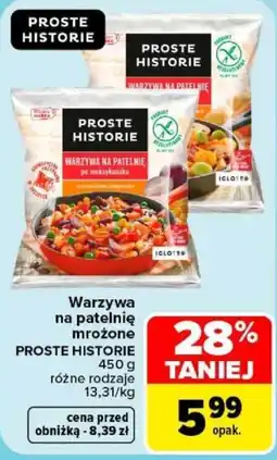 Carrefour Warzywa na patelnię mrożone PROSTE HISTORIE oferta