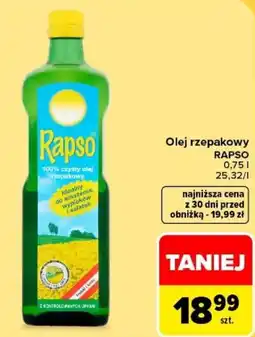Carrefour Olej rzepakowy RAPSO oferta