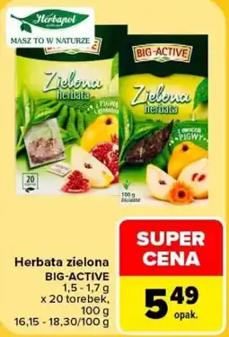 Carrefour Herbata zielona BIG-ACTIVE oferta