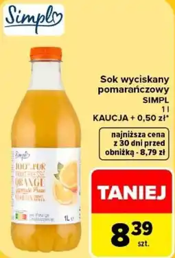 Carrefour Sok wyciskany pomarańczowy SIMPL oferta