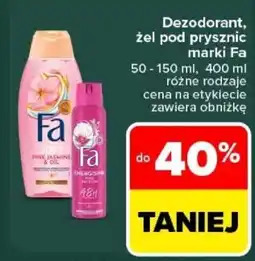Carrefour Dezodorant, żel pod prysznic marki Fa oferta