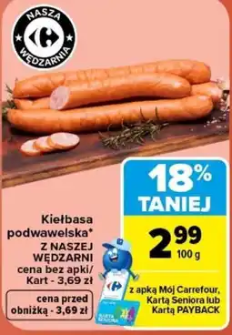 Carrefour Kiełbasa podwawelska oferta