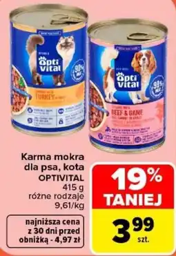 Carrefour Karma mokra dla psa, kota OPTIVITAL oferta